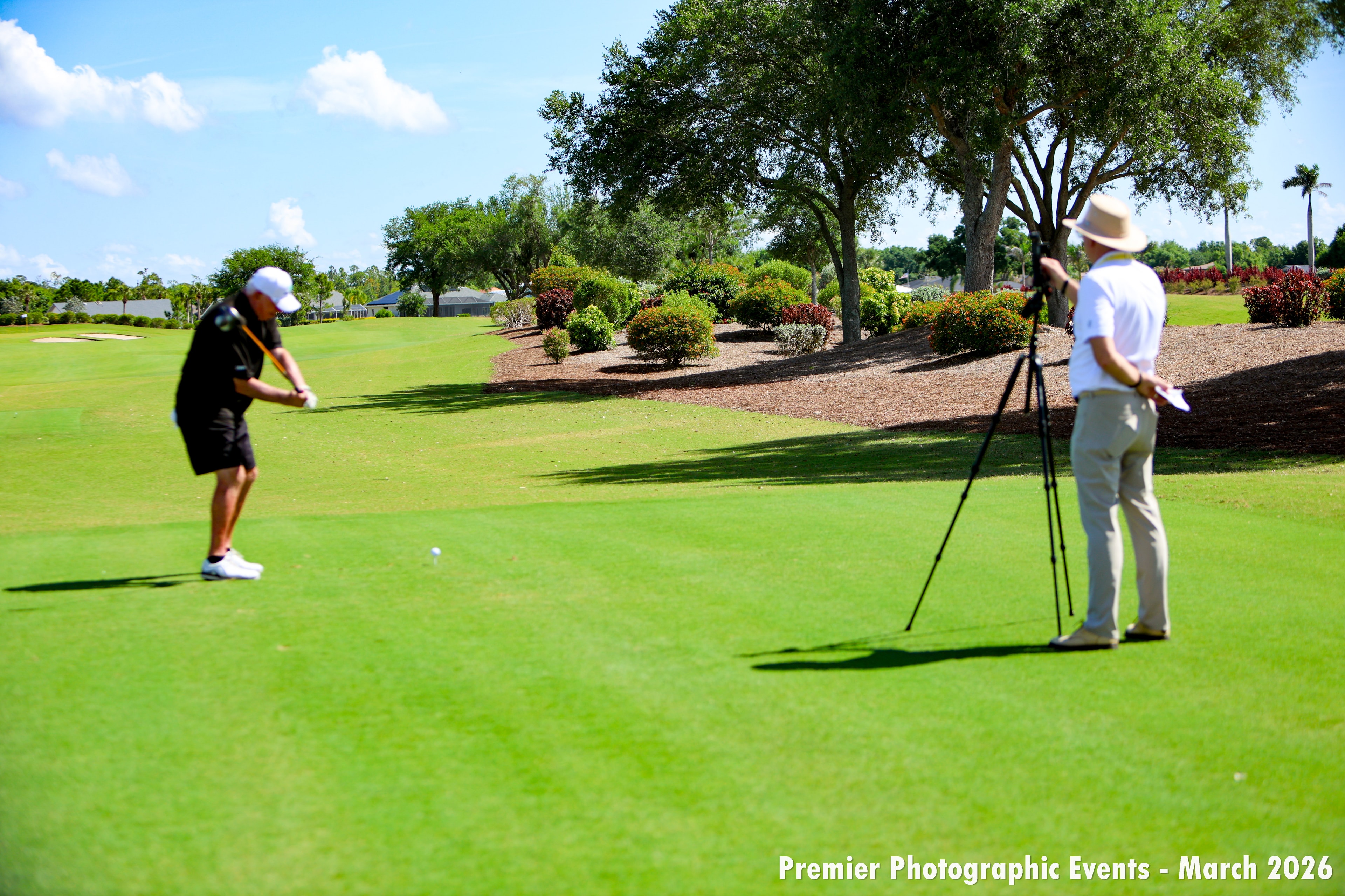 Golfers warming up at Aileron Golf Club
